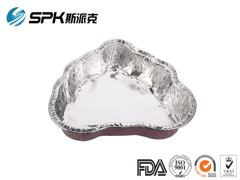Colored Heart-shaped aluminium foil food containers SC12015
